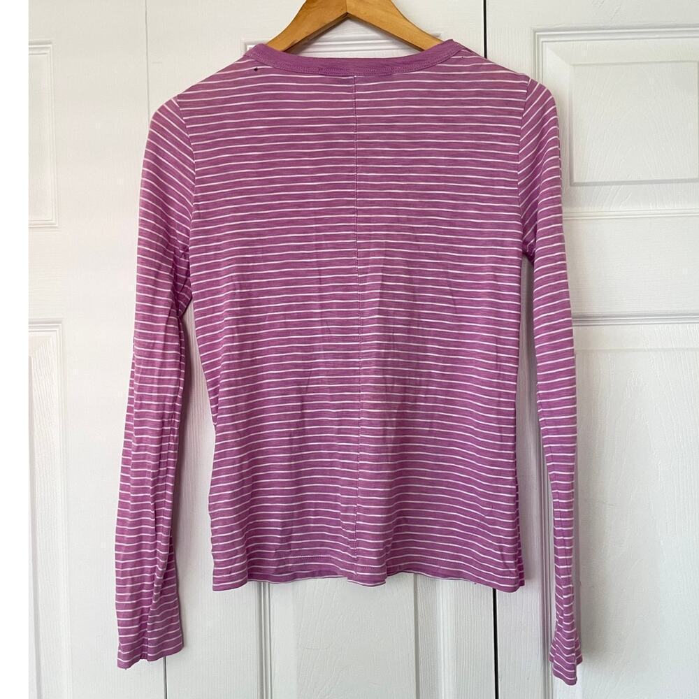 Veronica Beard Annemarie 100% Cotton Long Sleeve Stripe T-Shirt • Size XS ⬇️ - Picture 4 of 6
